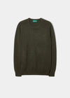 Jersey Dorset de lana de cordero para hombre en algas marinas - Corte clásico