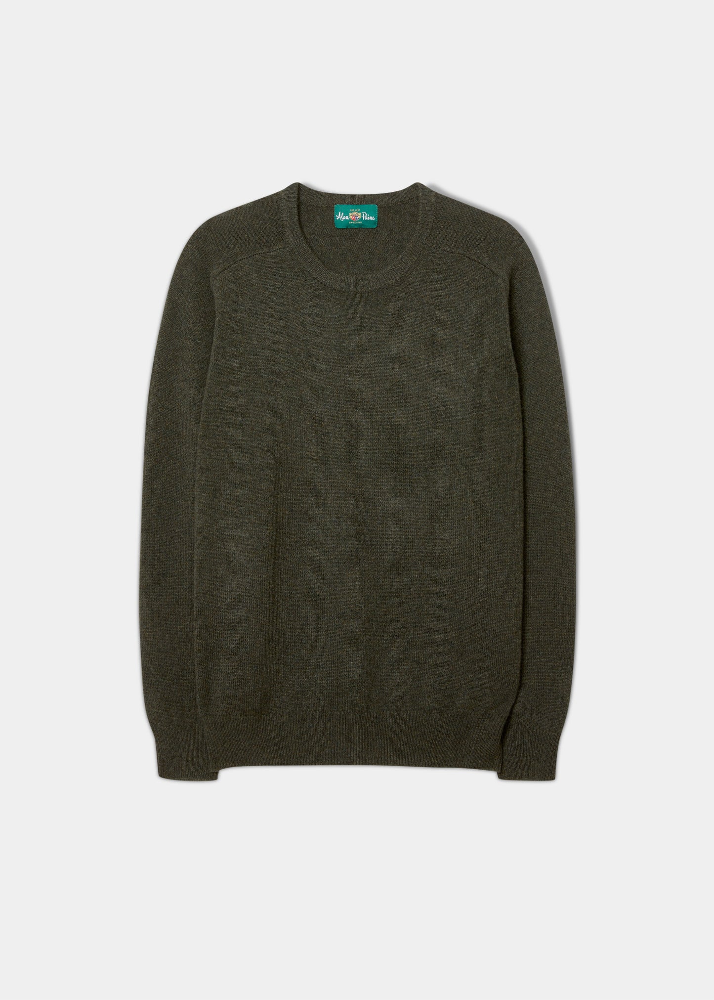 Jersey Dorset de lana de cordero para hombre en algas marinas - Corte clásico