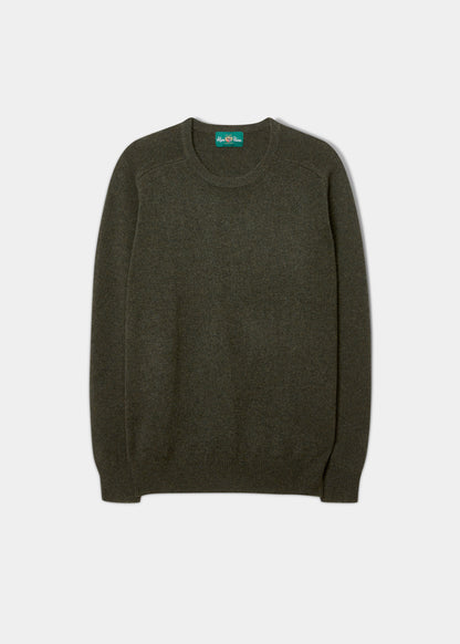 Jersey Dorset de lana de cordero para hombre en algas marinas - Corte clásico