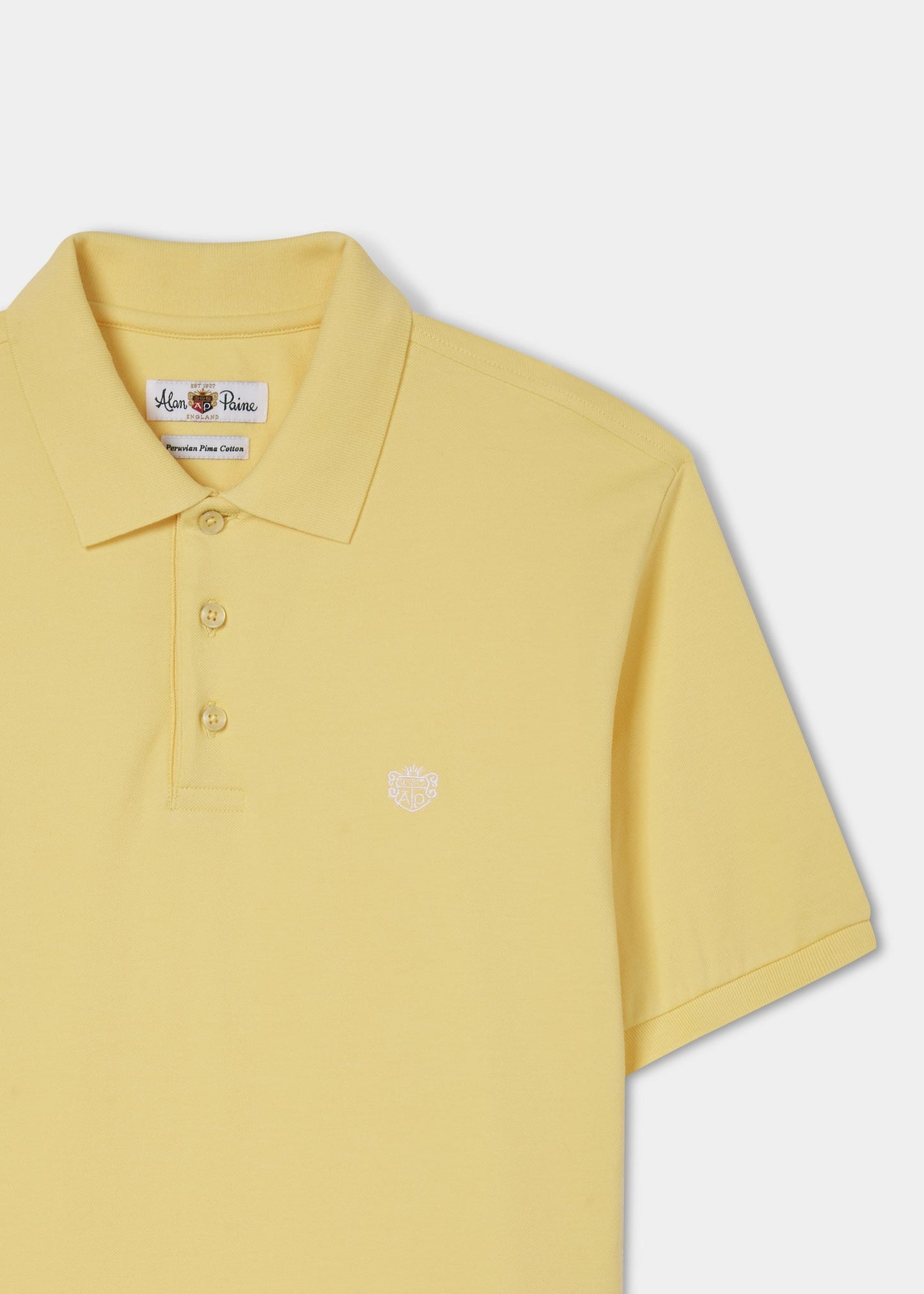 Polo de piqué en color limón Fritton